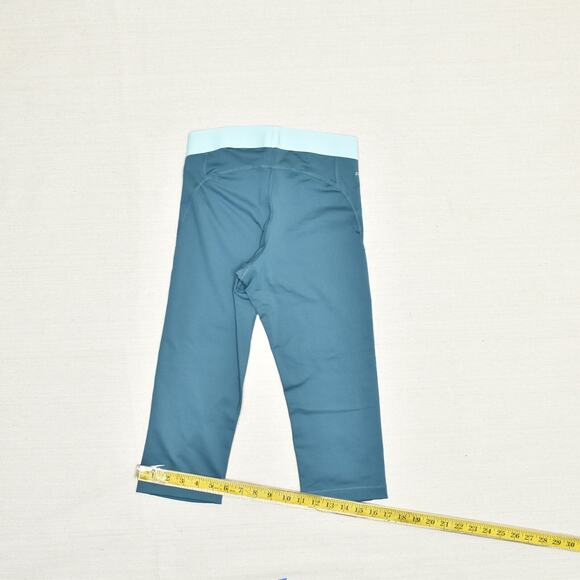 Nike Women Capri Legging Straight Polyester Blue Size S Pro Dri Fit Pull On - Picture 6 of 8